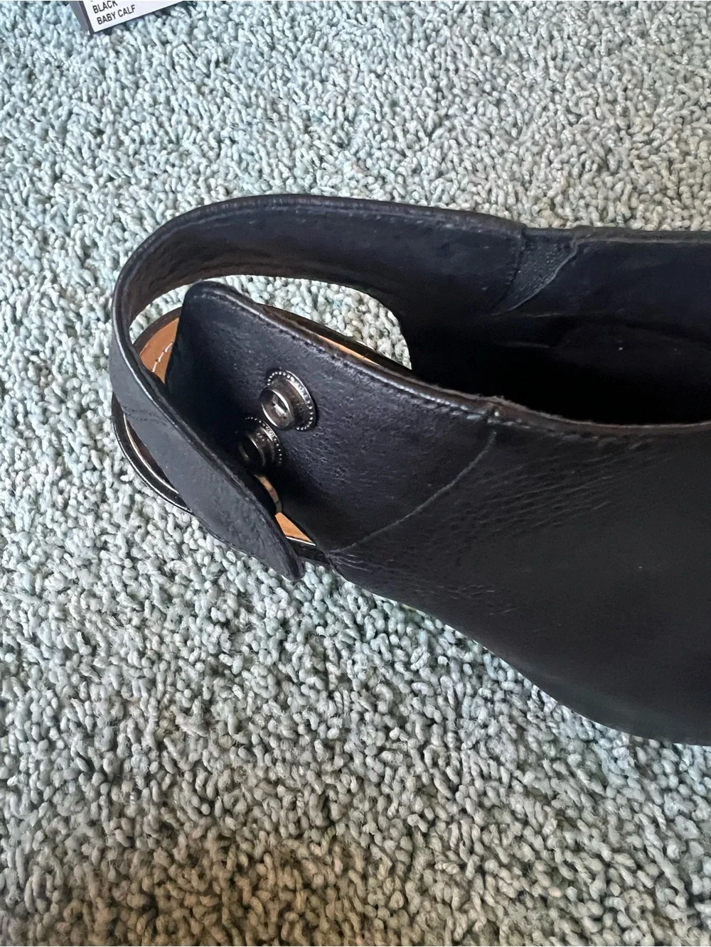 Vince Camuto Black Open-Toe Slingback Wedge Booties